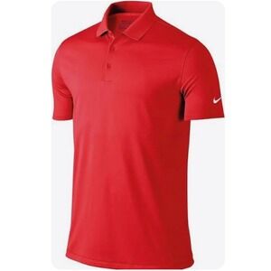 Nike Golf Dri-FIT Polo Shirt Men M Red Short Sleeve  Athletic Active Gorpcore